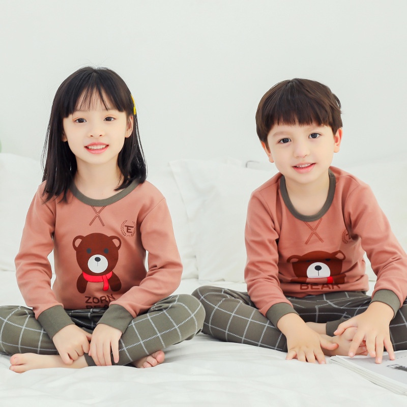 【Baby】Pakaian Baju Tidur Anak Lengan Panjang Import Usia 1-7 Tahun