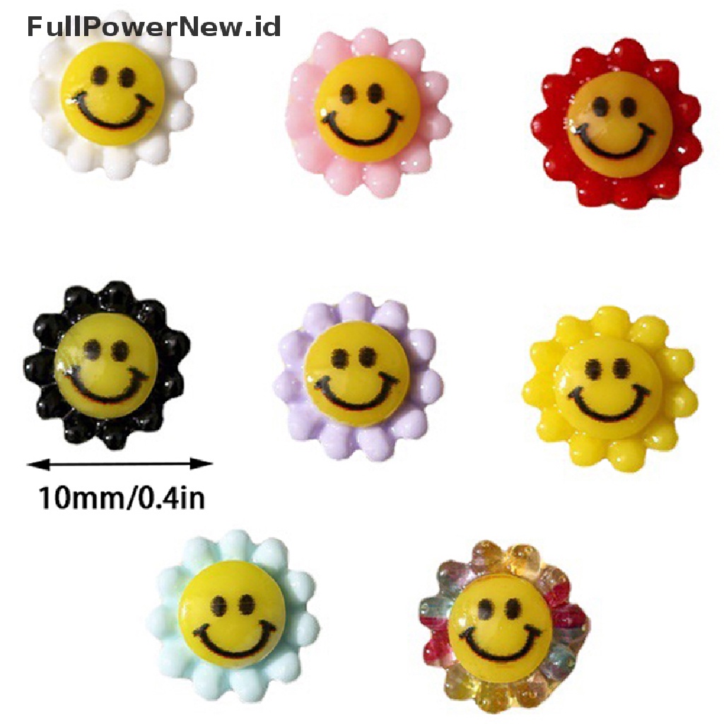 Power 50Pcs Resin 3D Mini Sun Flower Nail Art Permata DIY Kuku Perhiasan Dekorasi ID