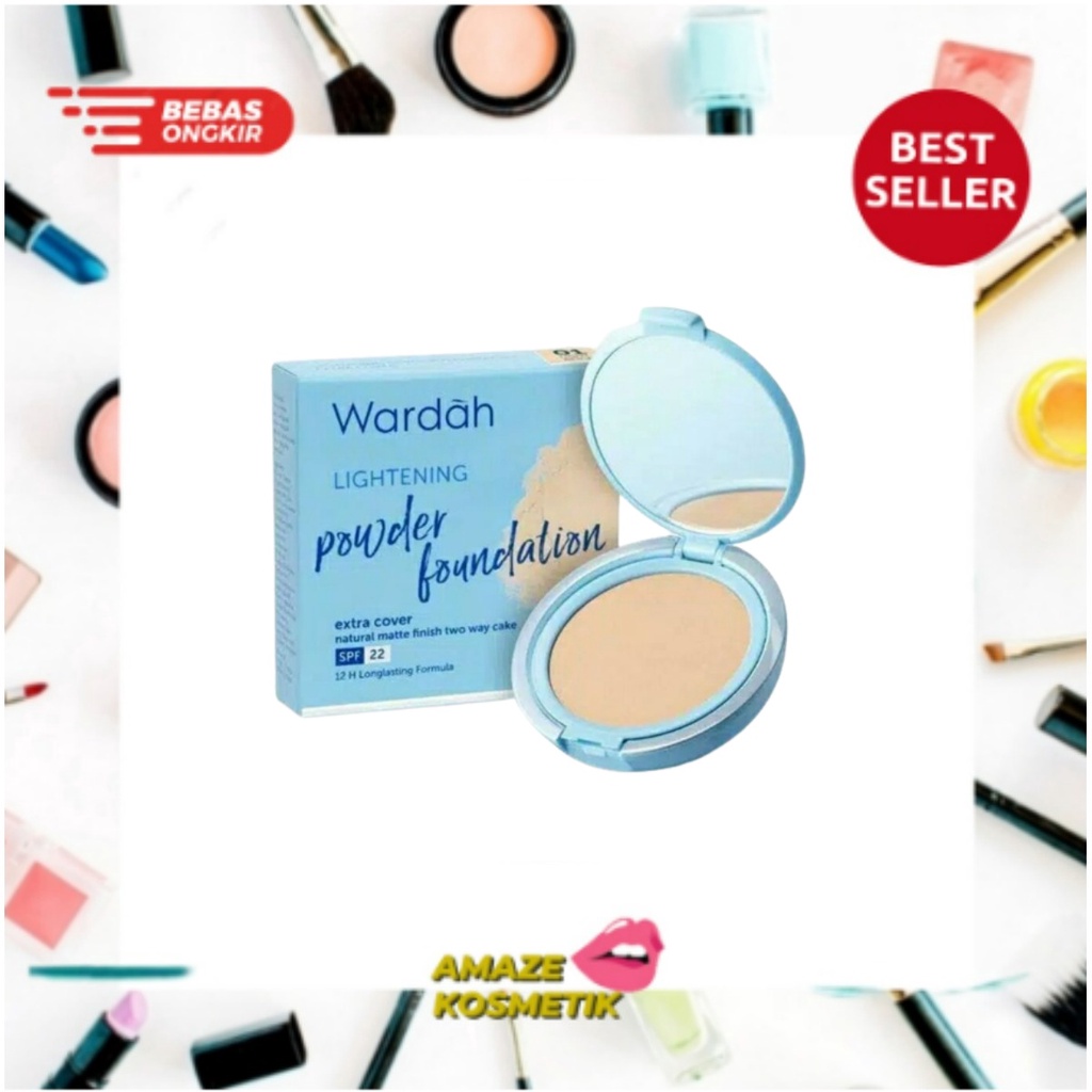 WARDAH Lightening Powder Foundation Extra Cover 10g - Amaze_Kosmetik