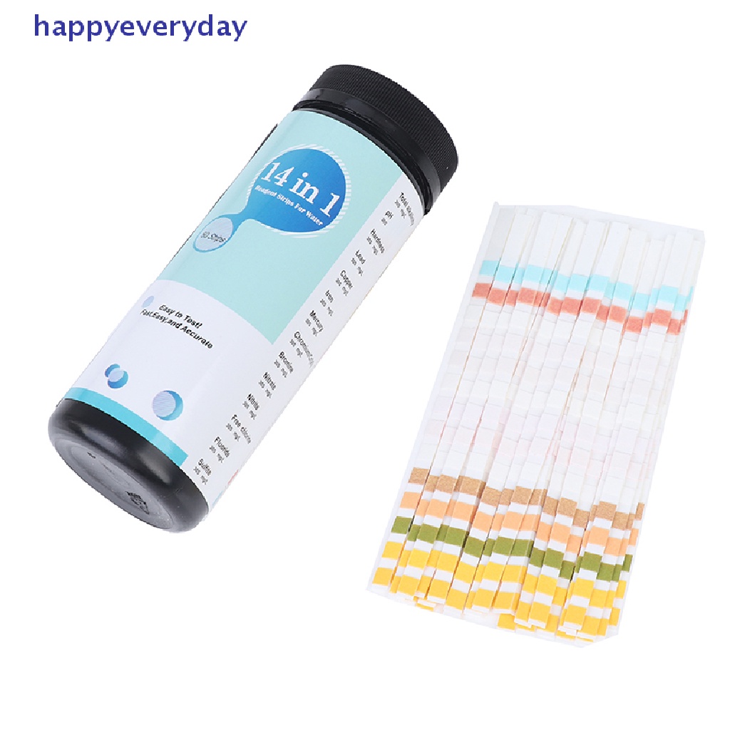 [happy] Alat Tes Kualitas Air Minum Kolam Renang 14-in-1 Chlorine PH Value [ID]