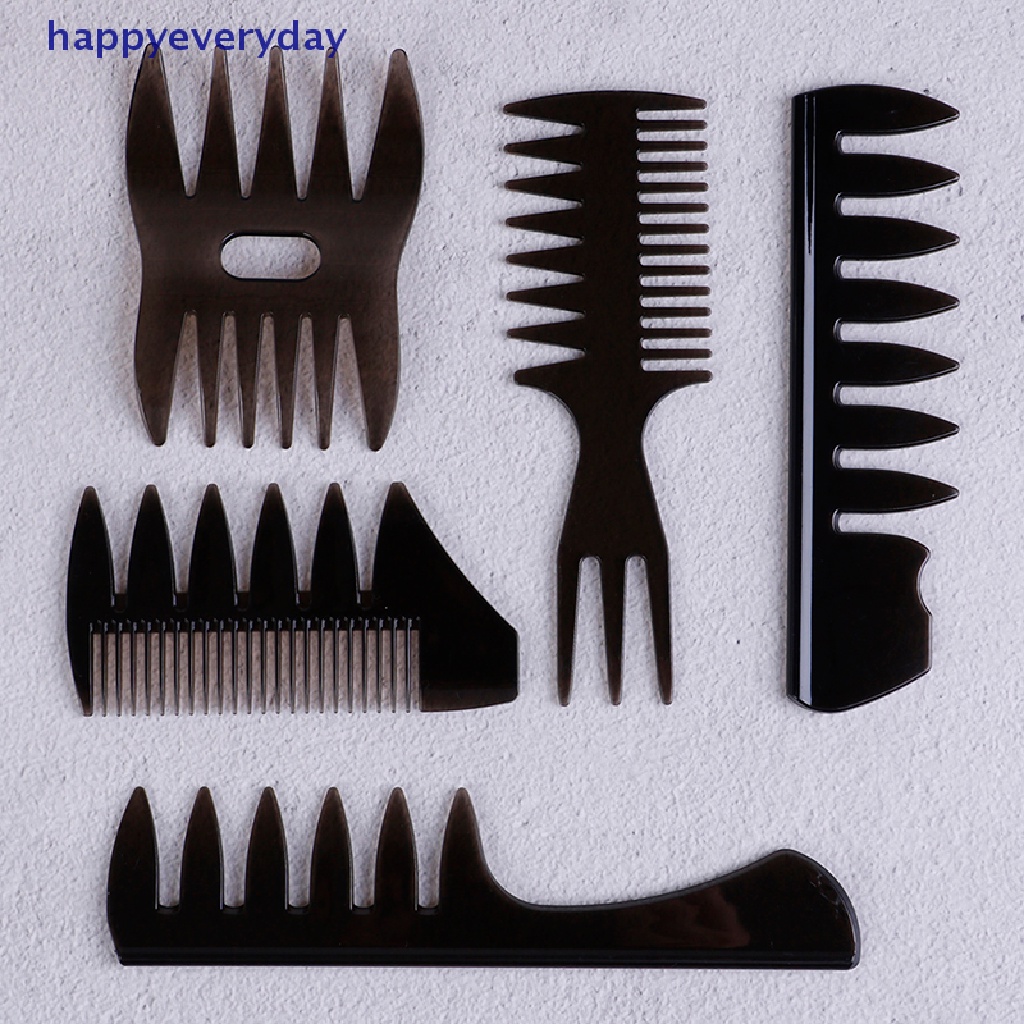 [happy] Sisir Rambut Minyak Gigi Lebar Sisir Rambut Klasik Oil Slick Styling Hair Brush Untuk Pria [ID]