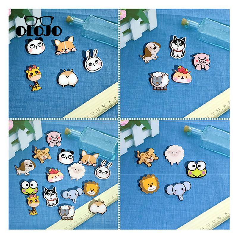 【COD】Kreatif Akrilik Kartun Lencana Lucu Hewan Kecil Bros Bookbag Aksesoris Liontin Pin