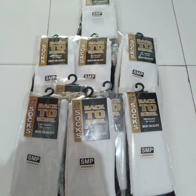 Termurah Grosir PER LUSIN kaos kaki Sekolah hitam putih SD SMP SMA