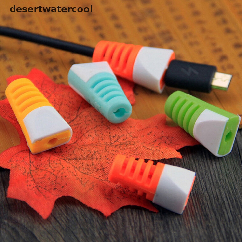 Deid 4Pcs Pelindung Penutup Penghemat Untuk Ponsel usb charger Kabel cord Kawat Martijn