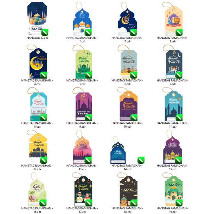 40 Desain Hangtag Ramadhan CorelDraw v24