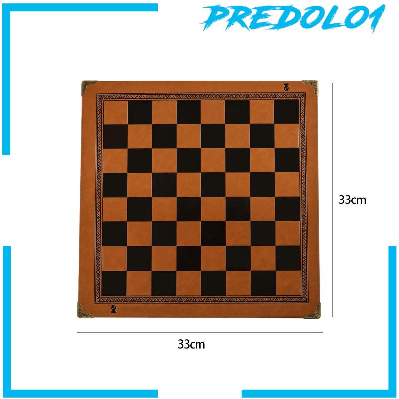 [Predolo1] Matras Chessboard Bahan Kulit PU Alas Catur Tahan Panas Untuk Permainan Tamanoutdoor