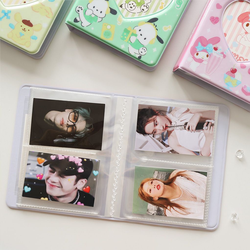 Galicici Sanrio Two Palace Grid Photo Album/Album Penyimpanan Foto Tiga Inch/Album Kartu Chasing Bintang Anjing Kulomipacha Lucu