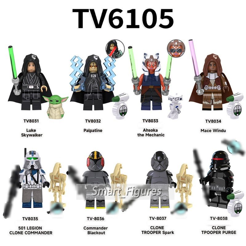 Star Wars Minifigure 501komando Legion Luke Skywalker Palpatine Mainan Edukasi Anak Blok Bangunan