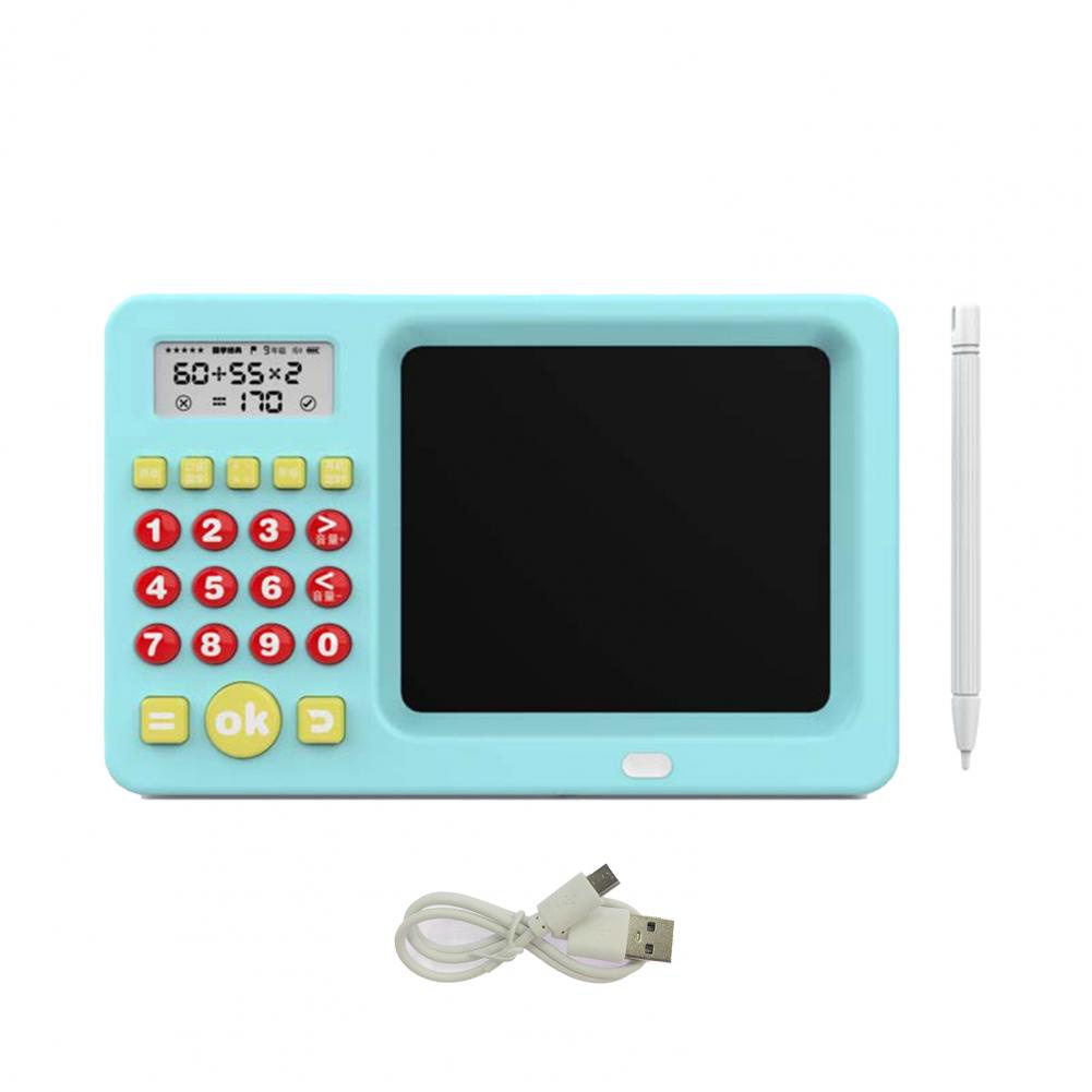 Mainan Edukasi 2in1 Belajar MATEMATIKA Papan Tulis Anak LCD Writing Color Board Kalkulator USB Charge Berisi Papan Tulis and Pensil