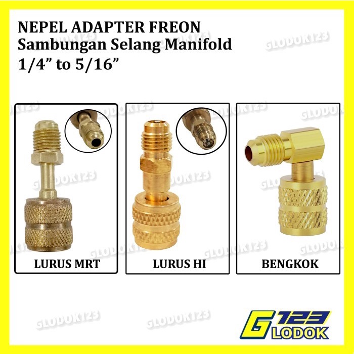 Nepel Adaptor Converter Selang Freon R410 R32 Dari R22 Premiumm