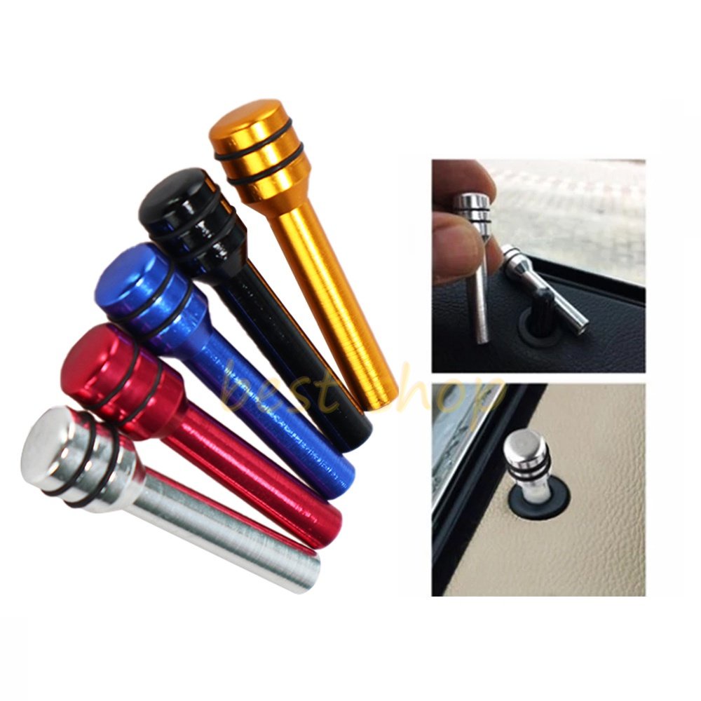 1pc Universal Aluminium Alloy Mobil Truk Interior Door Lock pins Knob Car Door Lock pins Pelindung Penutup Kunci Pintu Interior