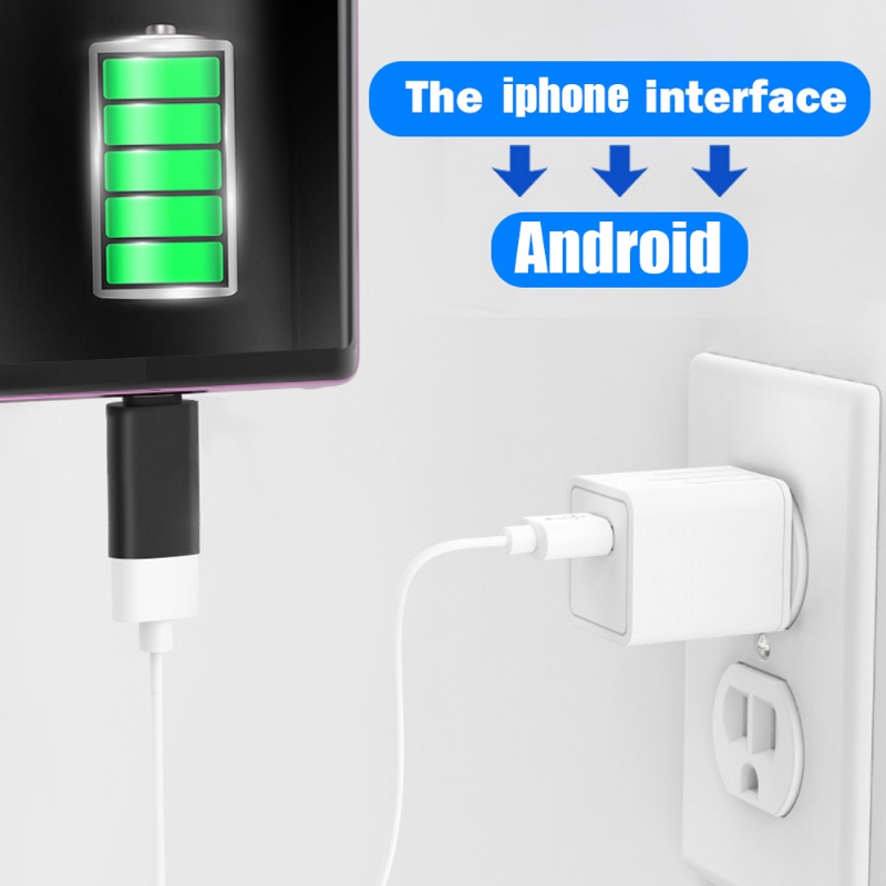 1pc Adaptor Tipe-C Ke Android/Konverter Antarmuka Android Ke Tipe-C Aksesoris Telepon/Transfer Data Konversi Pengisian Kompatibel Untuk IPhone