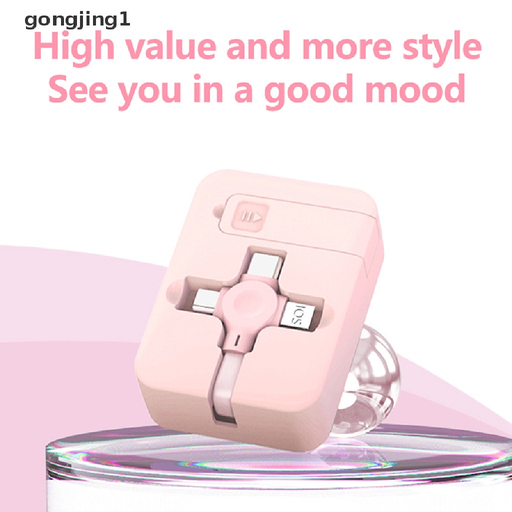 Ggg 3in1 Kabel Data Telepon Yang Dapat Ditarik Micro USB TYPE-C Fast Charging Cable ID