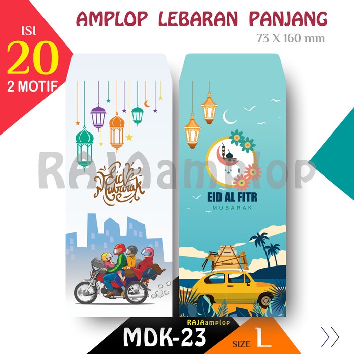 

RAJA Amplop - Angpao Lebaran Idul Fitri Motif MUDIK uk BESAR - MDK23 - 20 pcs, L