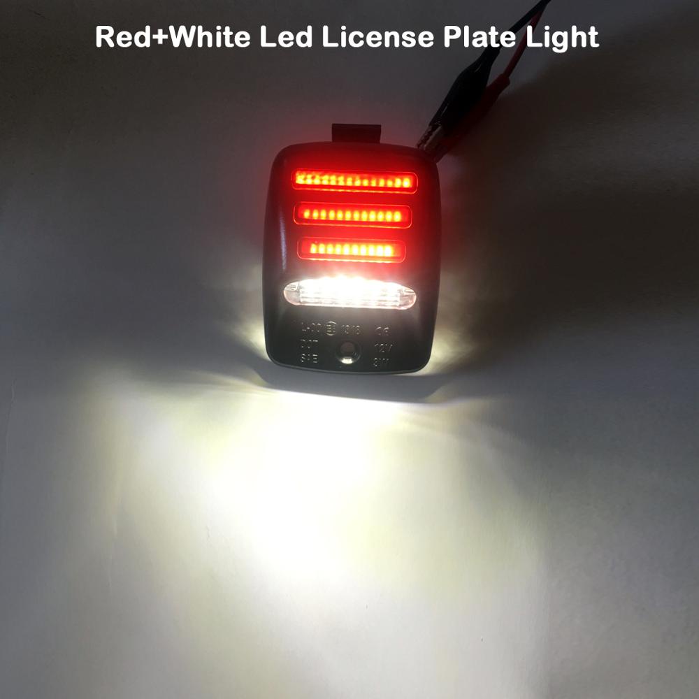 2pcs Untuk Toyota Tacoma 2005-2015 Tundra 2000-2013 Merah+Putih Lampu Plat Nomor LED Plat Lampu