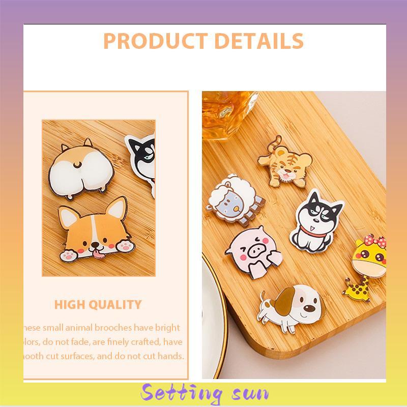 Pin Akrilik Lucu Aksesoris Seri (Animal) untuk Tas Cute Pin Brooch Pin Bros Acrylic Korean Style TN