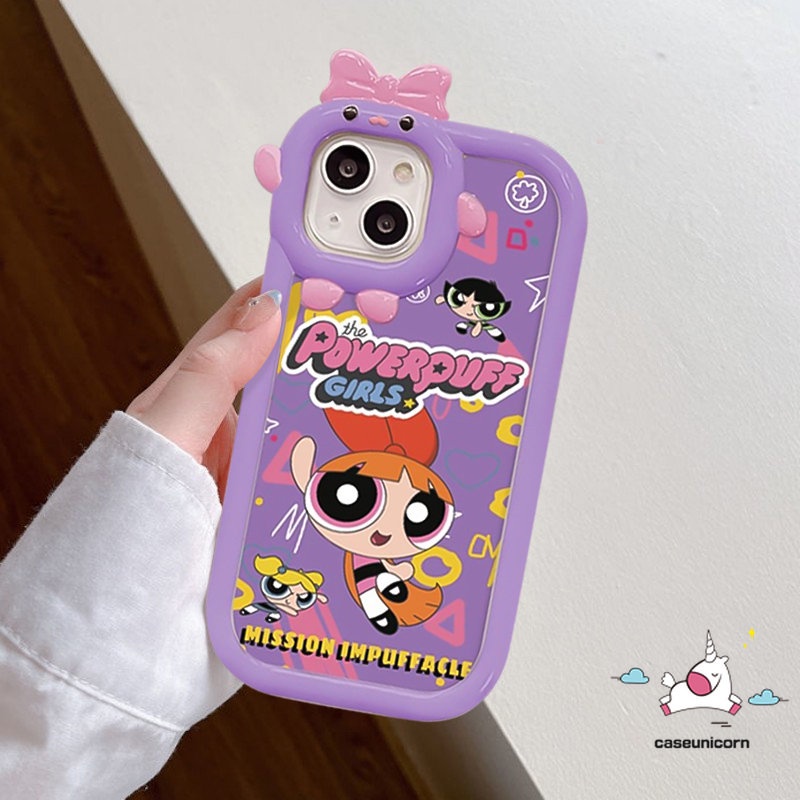 IPHONE Casing Lensa Monster Kecil Ikatan Simpul 3D Lucu Kompatibel Untuk Iphone11 Pro Max 7Plus 8Plus XR 14 13 12 Pro Max8 7 6s 6 Plus XS Max X SE 2020 Kartun Gadis Super Lembut Tpu Penutup Belakang
