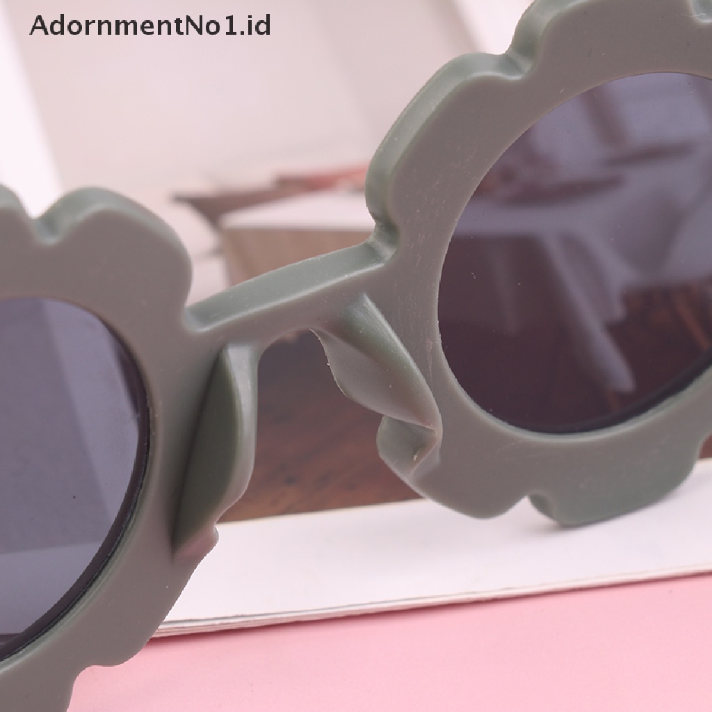 [AdornmentNo1] New Sun Flower Round Cute kids sunglasses UV400 Untuk Anak Laki-Laki Perempuan [ID]