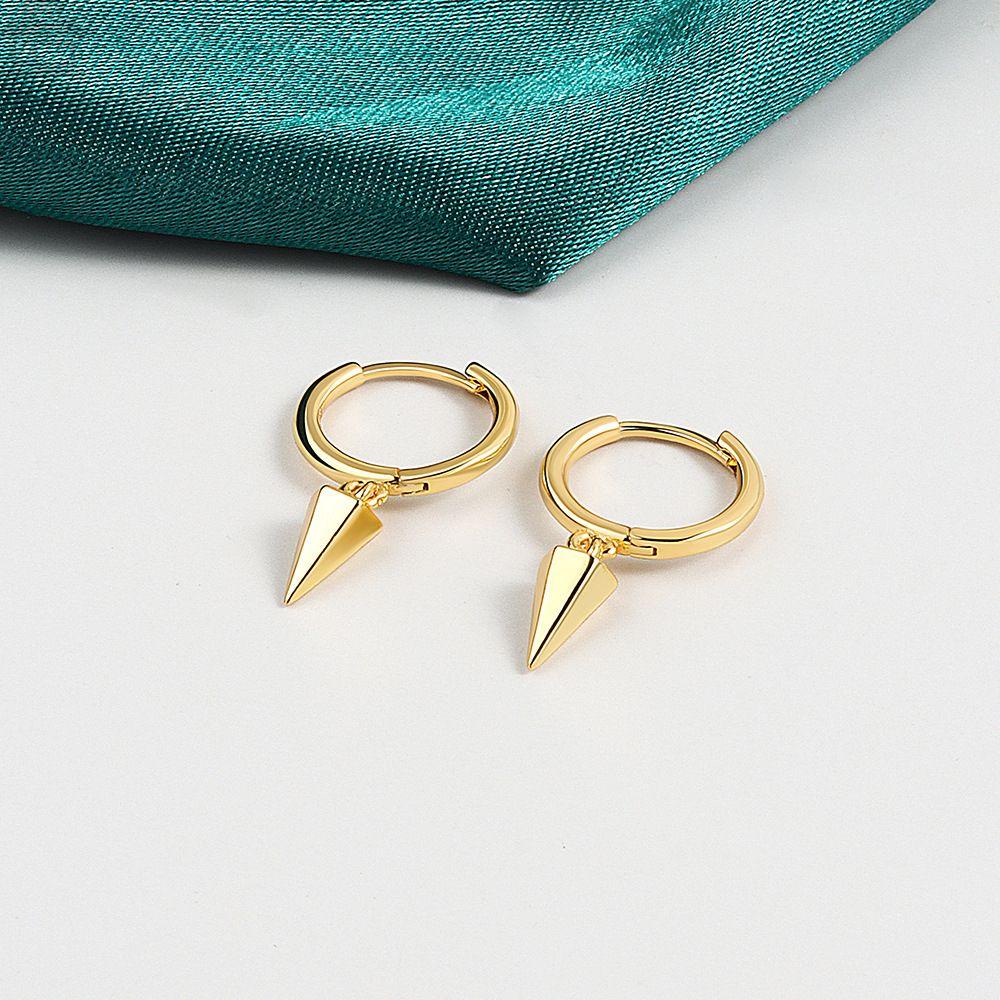 Agustinina Anting Hoop Punk Sederhana Kerucut Stud Earrings Pria Korea Fashion Perhiasan