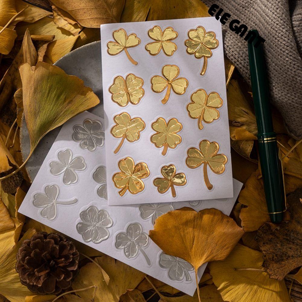 [Elegan] Maple Leaves Stiker Baru Trendi Vintage Scrapbooking Siswa Tangan Akun Ponsel Case Album Stiker Dekoratif