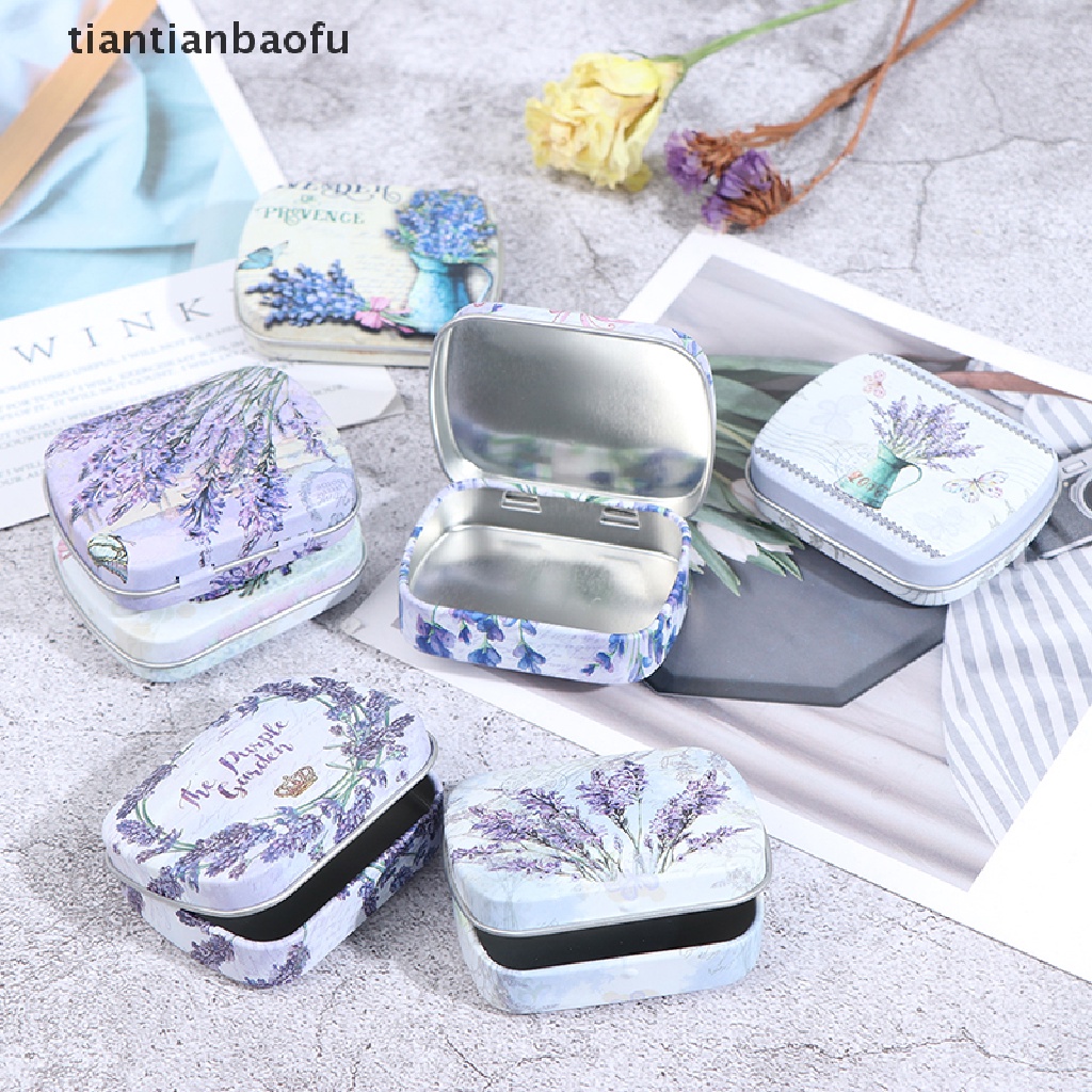 [tiantianbaofu] Lavender mini Box Sealed jar packing Kotak Perhiasan candy Box Coin Box Butik