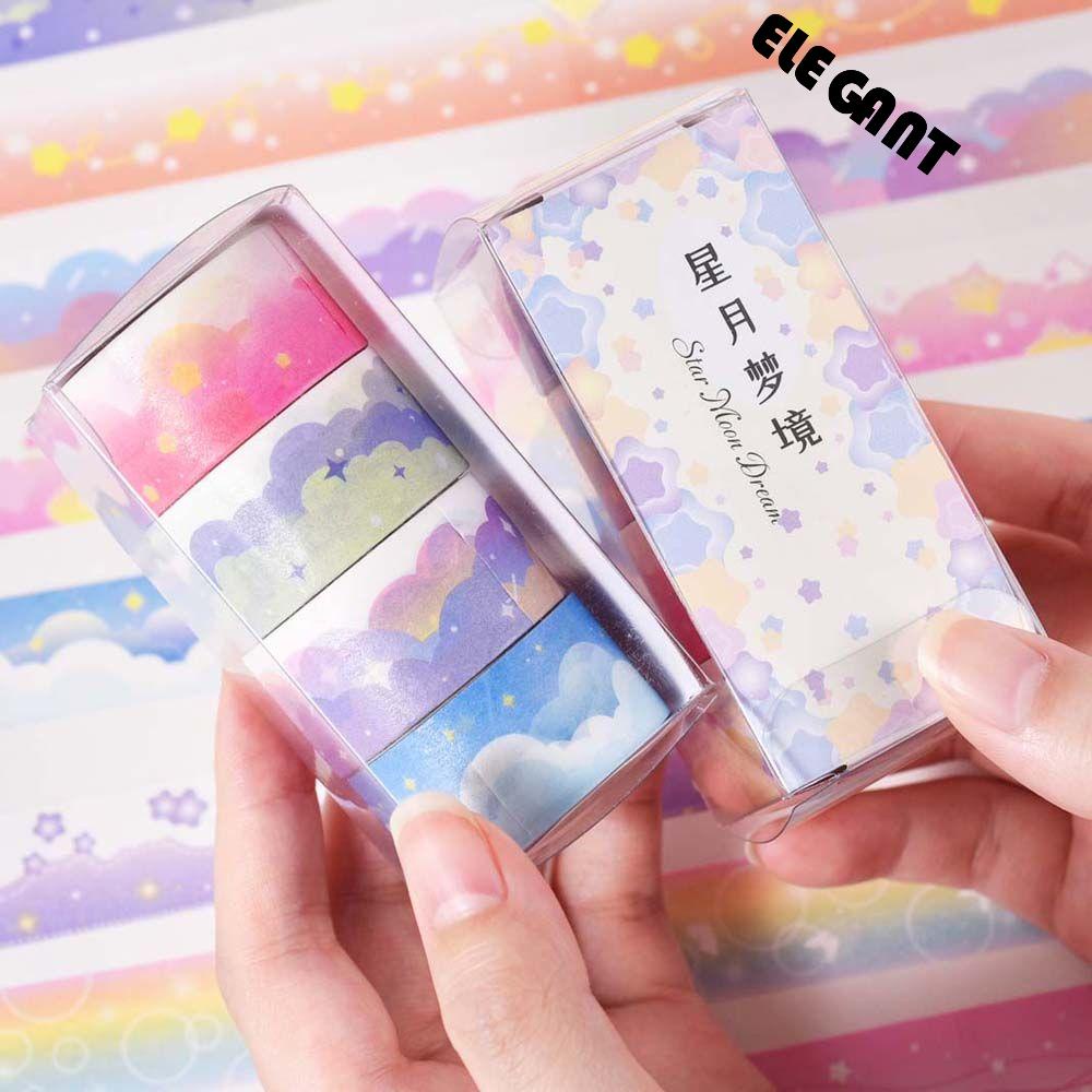 [Elegan] Stationery Tape Planners Jepang Scrapbooking Hand Akun Album Diary Border Stiker