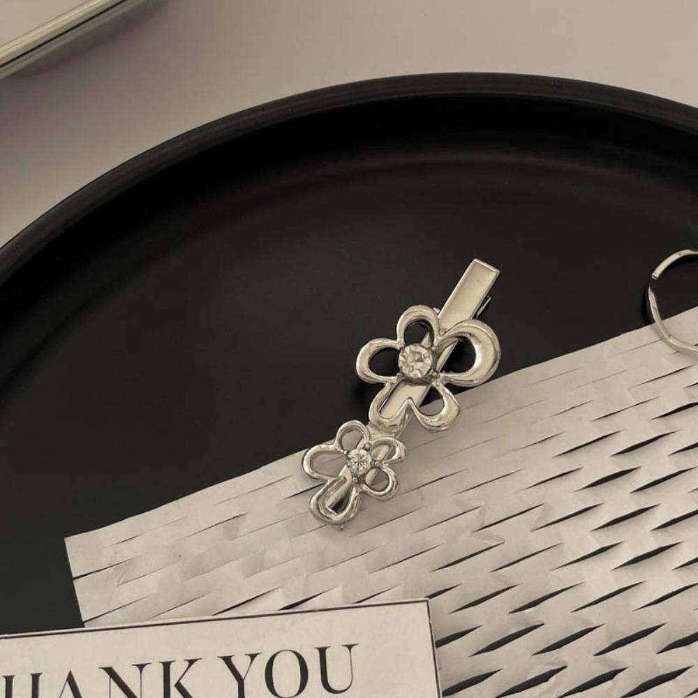 Mxbeauty Gadis Klip Rambut Hadiah Fashion Bunga BB Klip Zirkon Vintage Manis Jepit