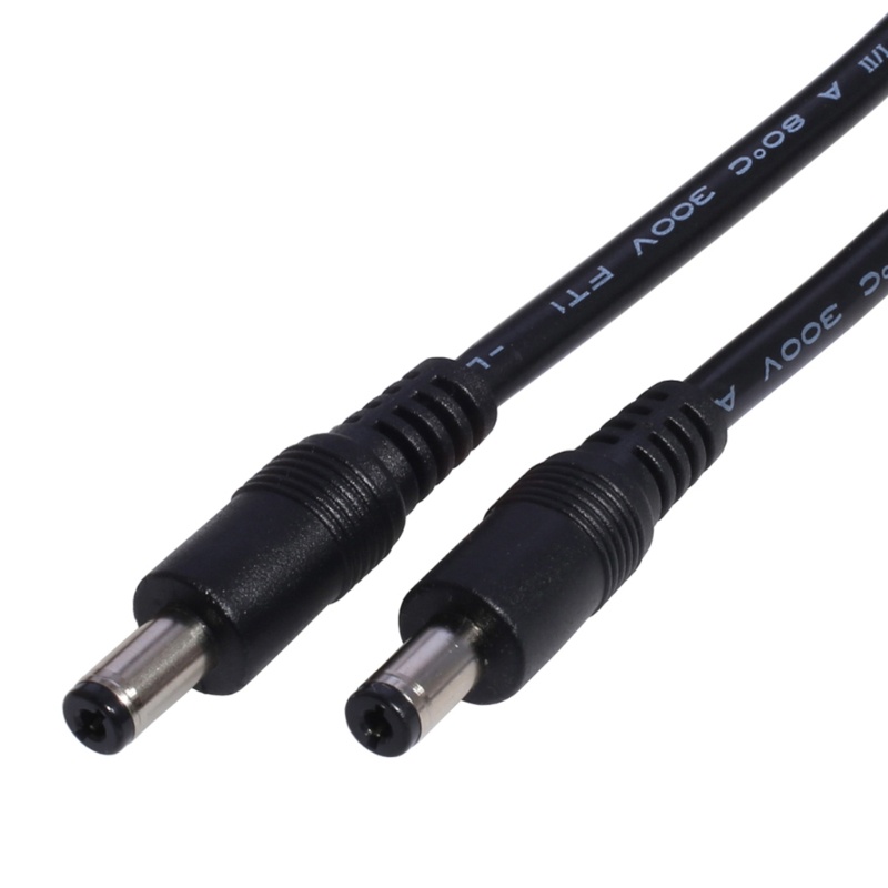 Cre Kabel Power Supply DC Double Male End 5.5 x 2.1mm Male to 5.5 x 2.1mm Male Konektor Adaptor CCTV Cord Wire Untuk Rout