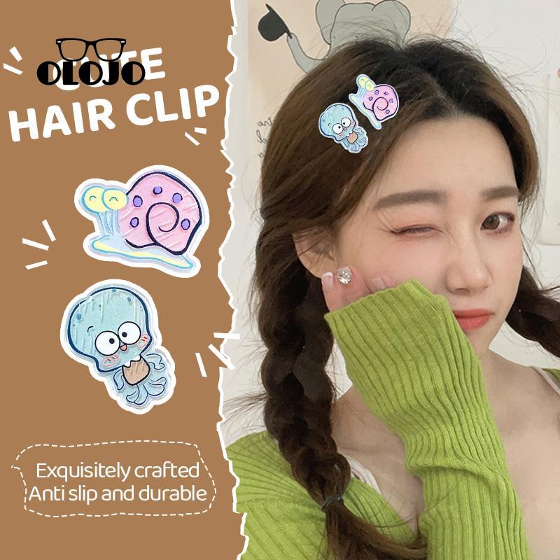 【COD】Kartun SpongeBob Lucu Jepit Rambut Akrilik Duckbill Klip Mahasiswa Bang Side Hair Clip