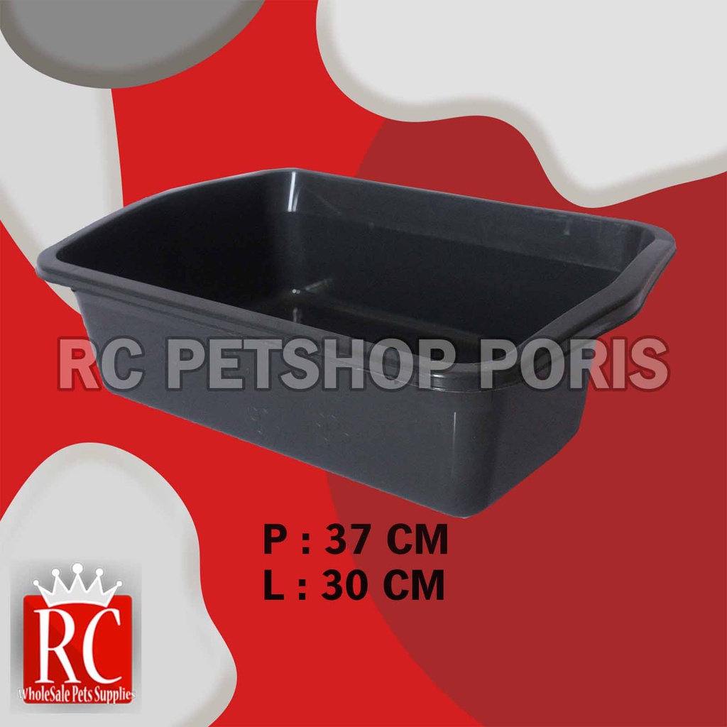 Cat Litter Box / Kotak Bak Pasir Kucing - Abu-abu