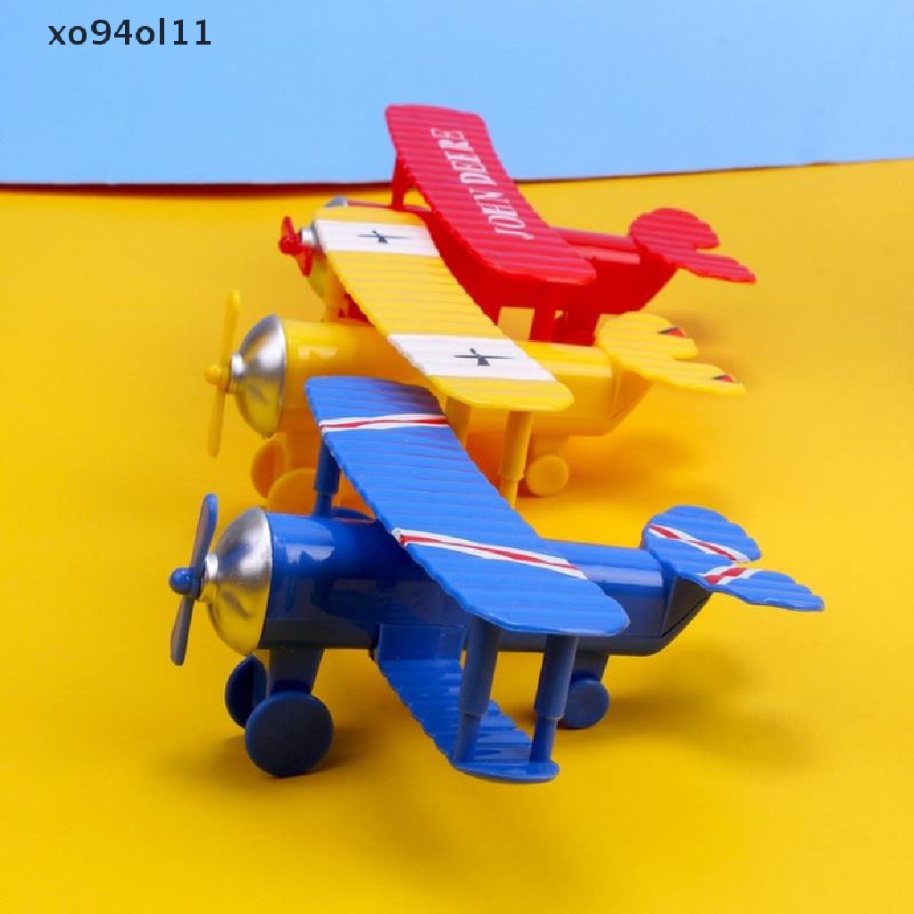 Xo Patung Mini Model Biplane Untuk Dekorasi Rumah Bahan Metal Iron Air Plane Model Plane OL