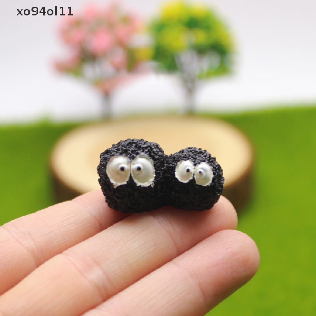 Xo 5buah Patung Boneka Kecil Bola Bara Hitam Mainan Anak Patung Miniatur OL