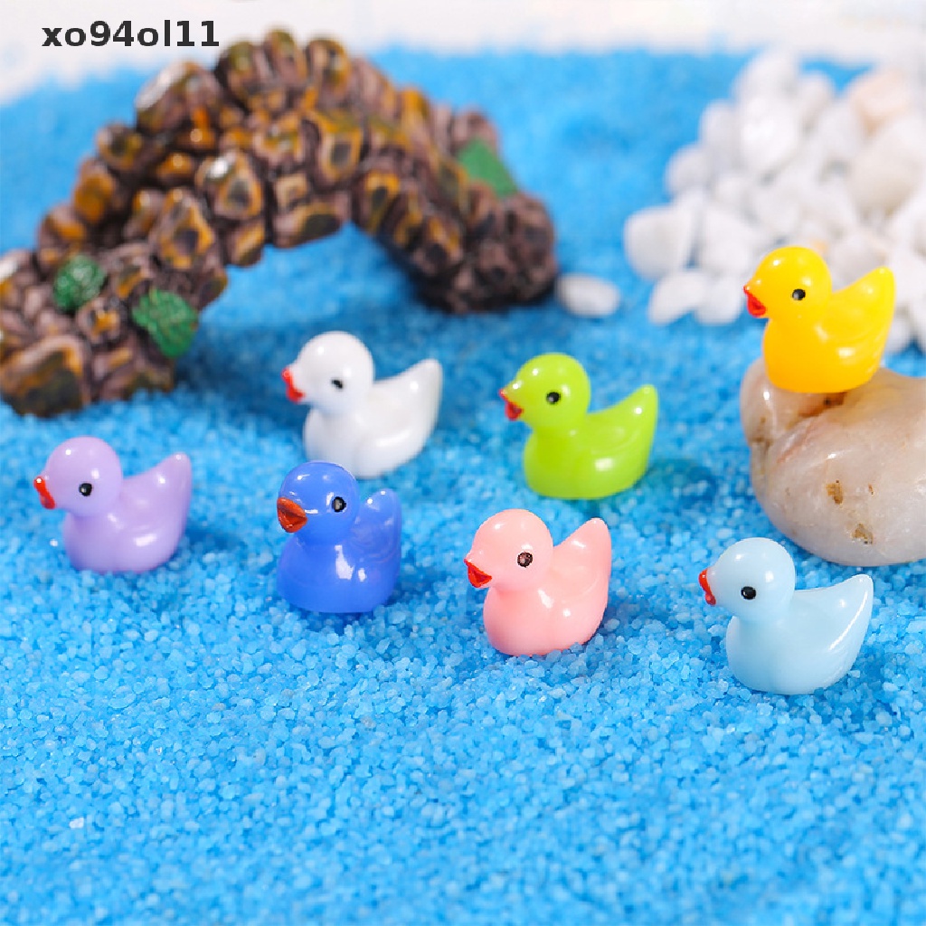 Xo 50PCS Lucu Mini Resin Bebek Kuning Ornamen Miniatur Angka Dekorasi Rumah Boneka OL