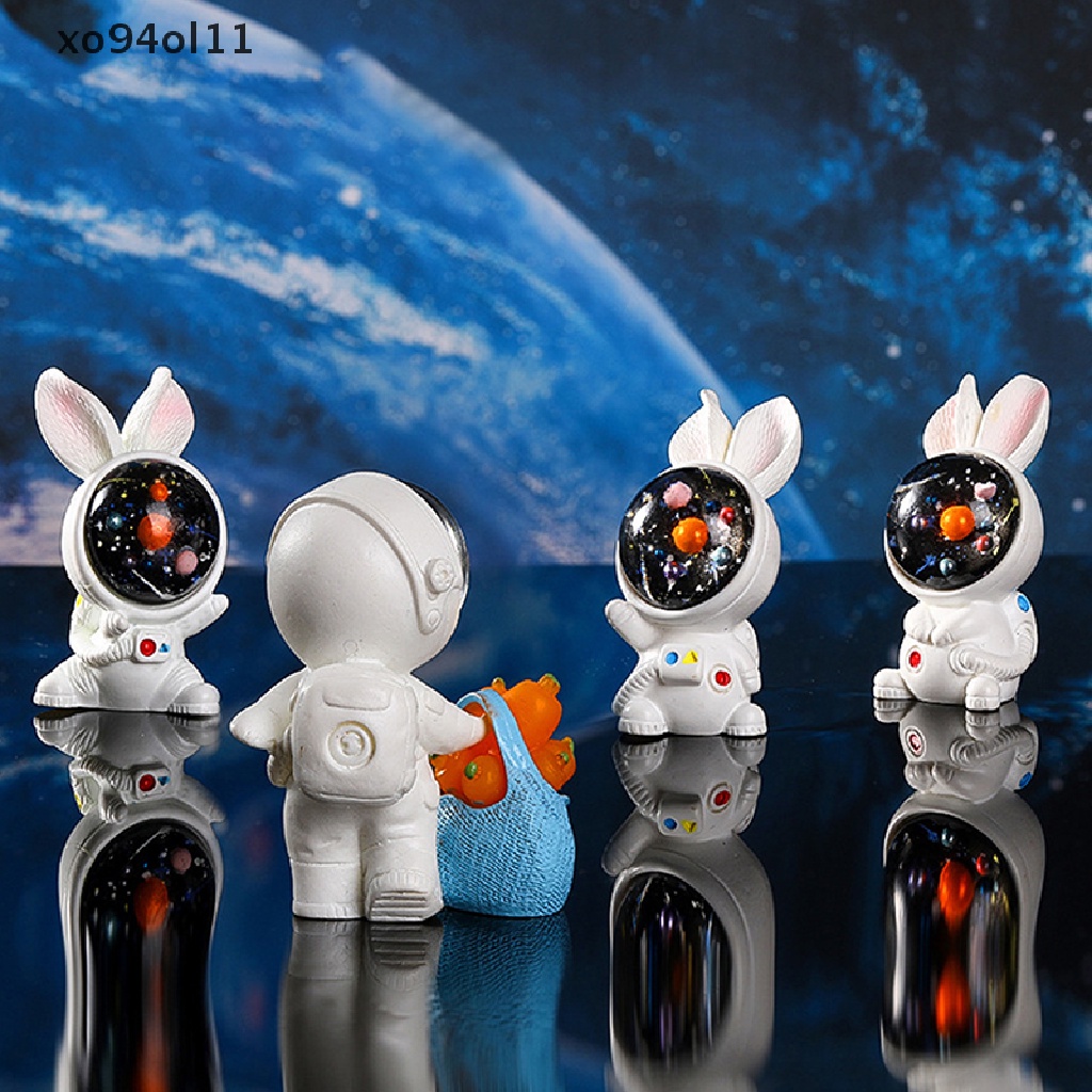 Xo Miniatur Ruang Astronot Kelinci Micro Landscape Dekorasi Ornamen Home Decor OL