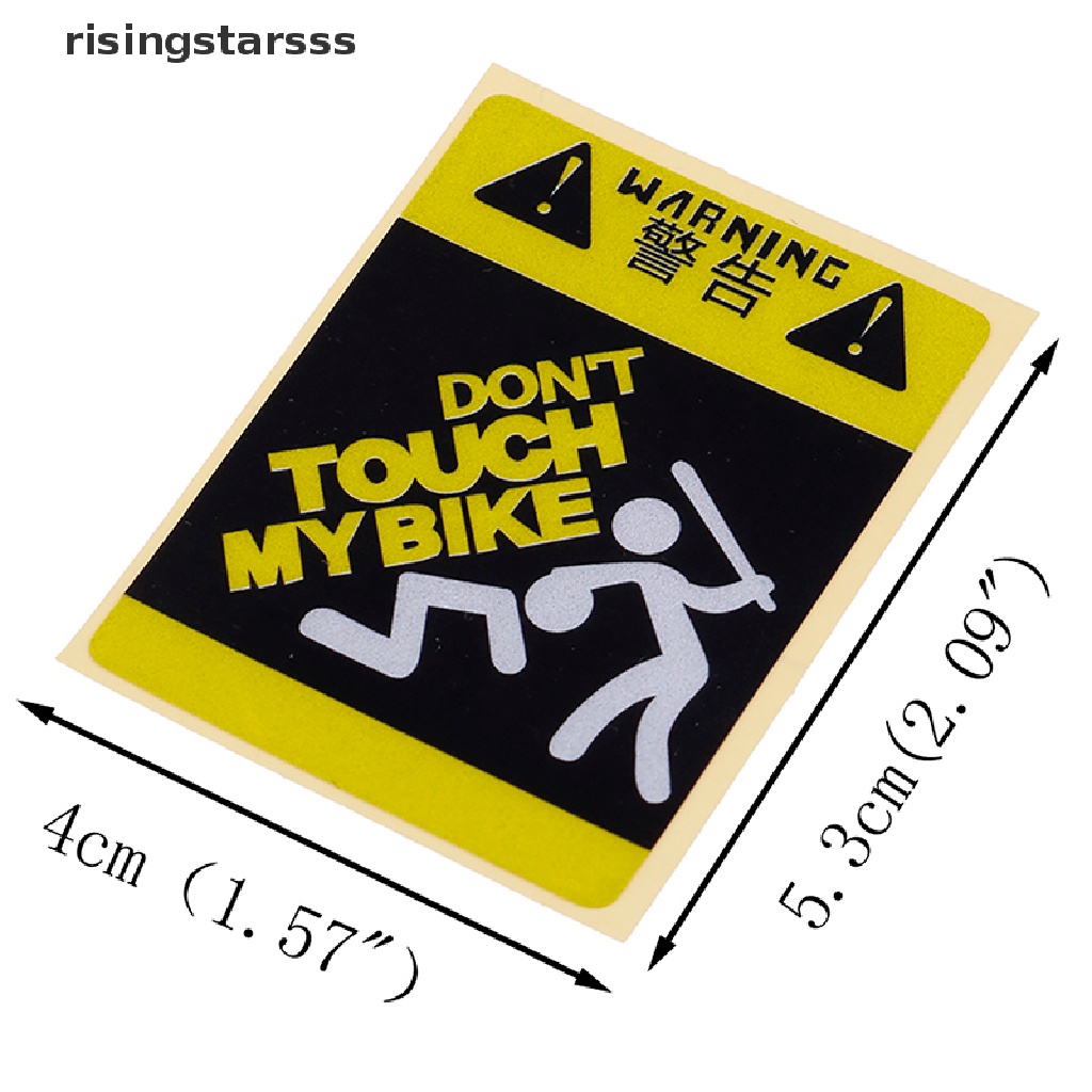Rsid Span-new DONT TOUCH MY BIKE Sepeda Stiker Peringatan Hias Waterproof Decal Kuning  Sepatu Jelly