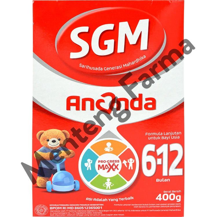 SGM Ananda 2 (6 - 12 Bulan) Formula Bayi Bubuk 400 Gram