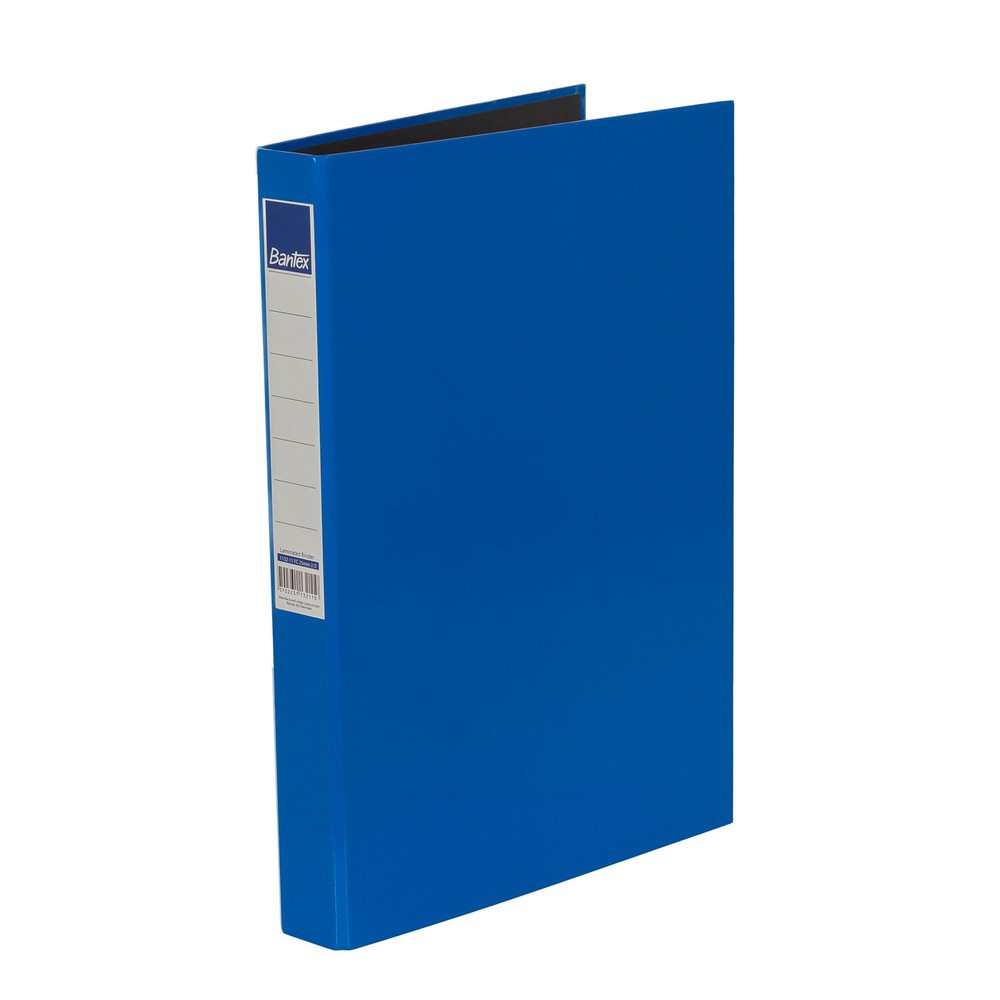 

Bantex Laminated Binder Glossy 2 Ring Folio F4 25mm Cobalt Blue