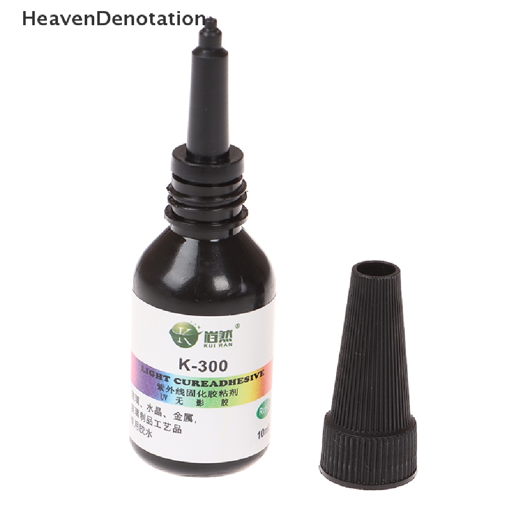 [HeavenDenotation] 10ml Lem UV UV Curing Adhesive K-300 Kaca Kristal Transparan Dengan Senter HDV