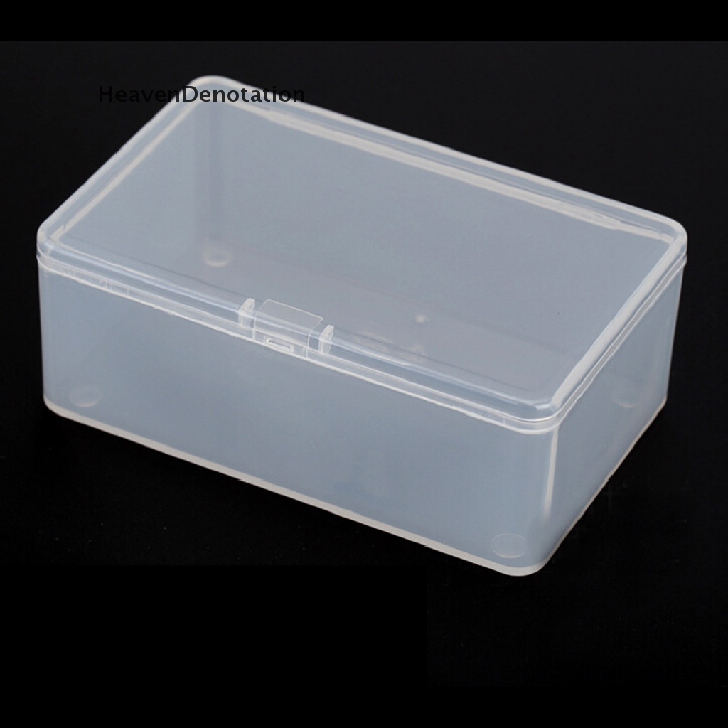 [HeavenDenotation] Persegi Plastik Bening Transparan Dengan Tutup Storage Box Koleksi Container Case HDV