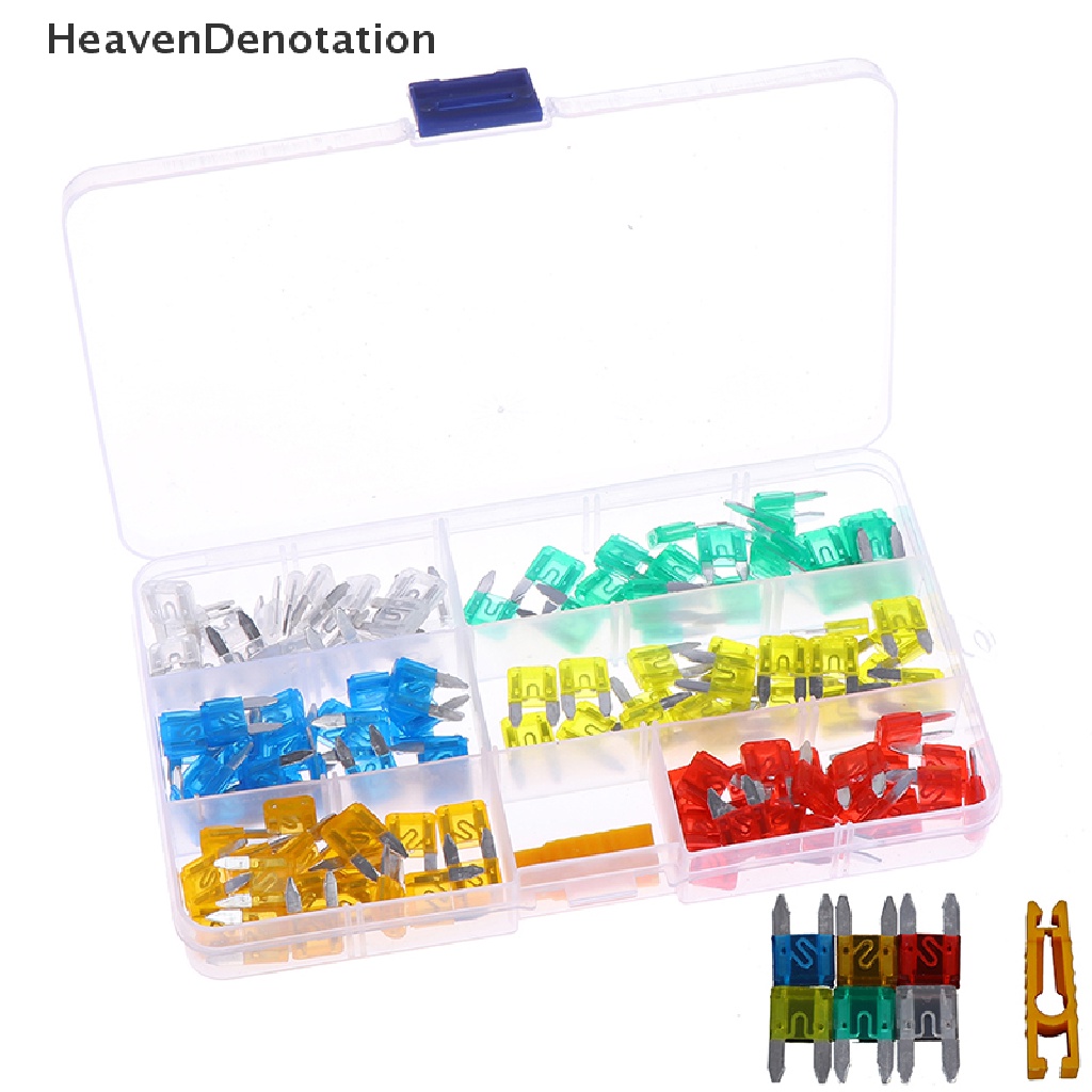 [HeavenDenotation] 120pcs Mini Blade Fuse Aneka Set Auto Mobil Motor SUV Sekring Kit CN37  Hdv