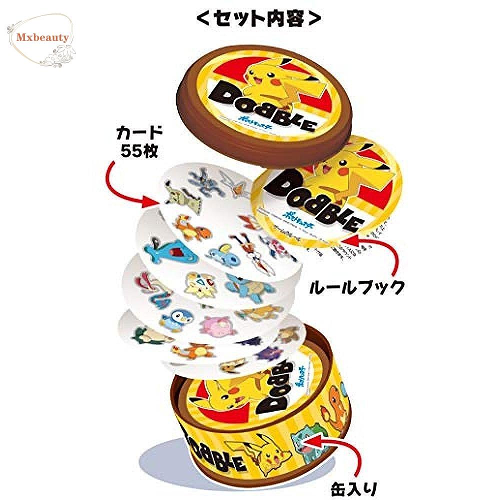 Mxbeauty Spot It Game 30 Pcs/55 Pcs Kartu Berwarna Natal Gone Round Card Metal Box Patrol Marvel Pikachu Kartu Mainan