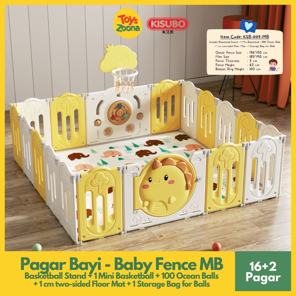 Full Set! ToysZoona Fence Pagar Bayi Anak Baby Play Fence Playpen