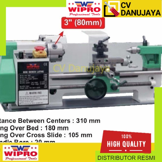Mesin Bubut Mini 3 Inch BL180 WIPRO / Bench Lathe Mini