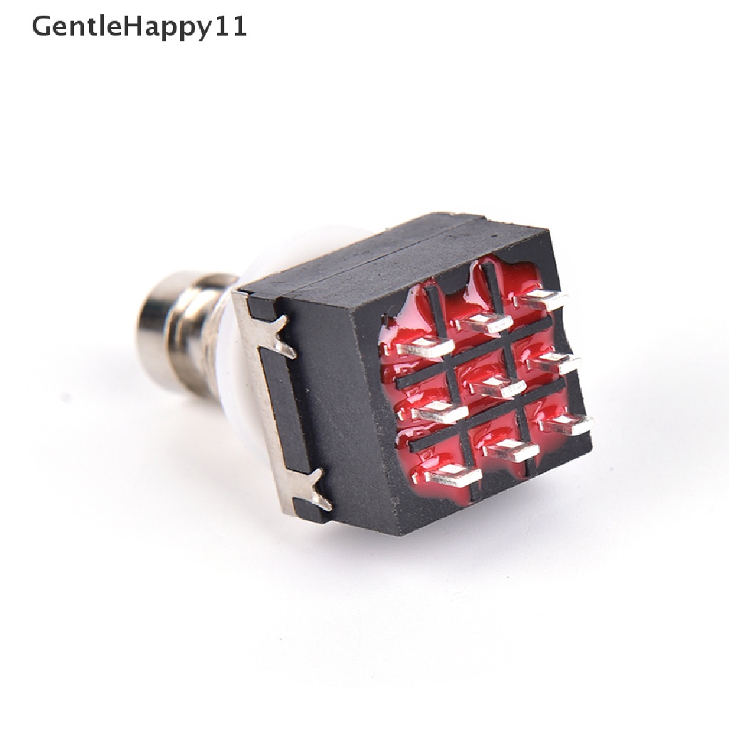 Gentlehappy 1x 9-pin 3PDT Efek Gitar Pedal Box Injak Kaki Metal Switch True Bypass black id