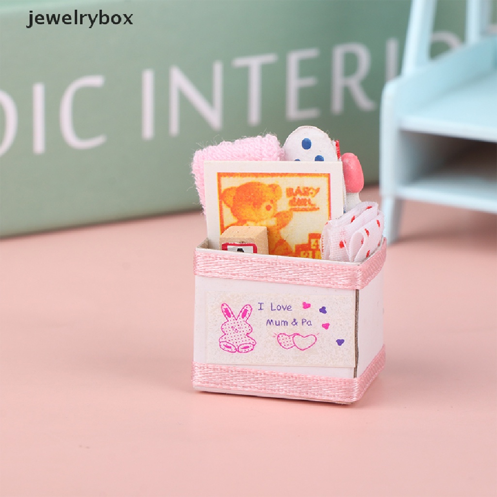 [jewelrybox] 1: 12rumah Boneka Miniatur Mainan Kotak Mini Lucu Model Mainan Bayi Home Decor Living Scene Decor Toy Doll House Accessories Boutique