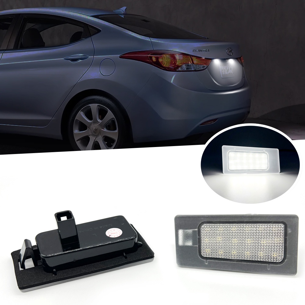 2pcs Error Free White LED License Plate Light Lampu Plat Nomor Untuk Hyundai Elantra Aksen Solaris i30 Untuk Kia Ceed Cerato Forte