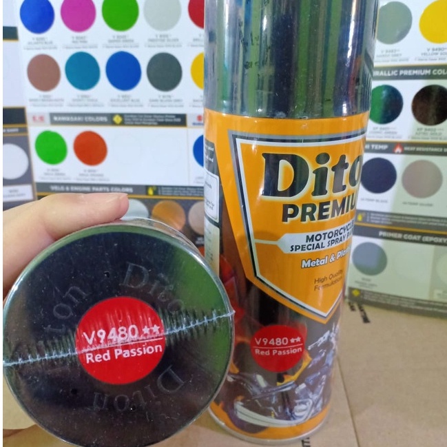 VESPA COLORS DITON Premium Pilok Pilox Cat Semprot Warna VESPA - V 9480** Red Passione (400cc)