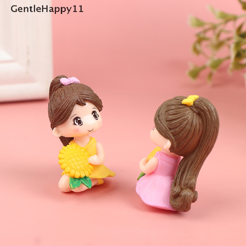 Gentlehappy Patung Taman Peri Miniatur Indah Bunga Matahari Gadis Resin Kerajinan Ornamen id