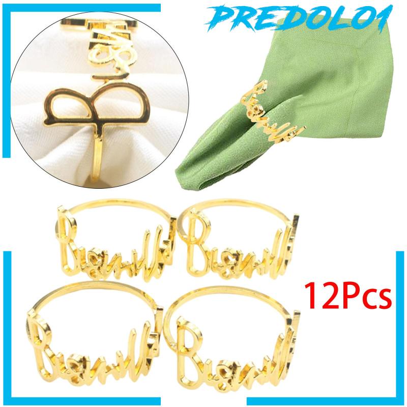 [Predolo1] Napkin Rings Set Dekorasi Bahan Metal Untuk Formal Atau Casual Dinning Table Kitchen