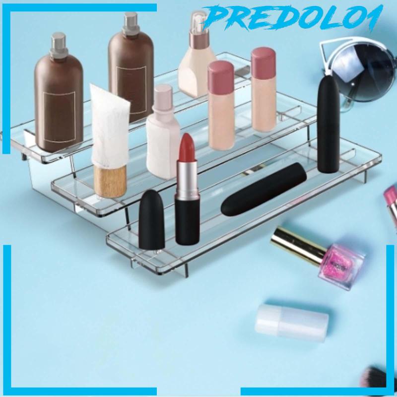 [Predolo1] Display Riser Rack Storage Transparan Step Stand Tempat Bumbu Parfum Makeup